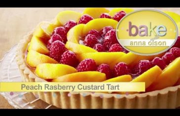 Peach Raspberry Custard Tart