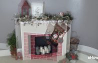 Cardboard Fireplace DIY for Christmas