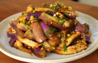 Eggplant and soy sauce side dish -가지나물