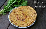 pudina paratha recipe – mint paratha recipe – how to make pudina lachha paratha