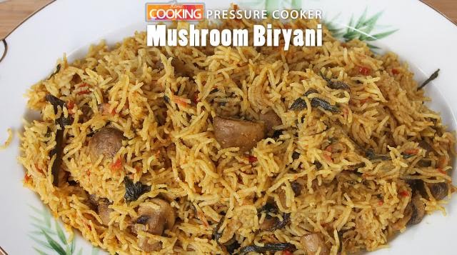 Mushroom Biryani Recipe - How to make Mushroom Biryani in ...
