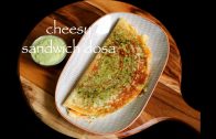 cheesy sandwich dosa recipe – sandwich uttapam recipe