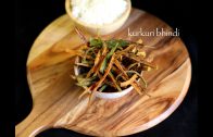 kurkuri bhindi recipe – bhindi fry recipe – crispy okra fry recipe