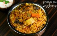 veg biryani in cooker – how to make vegetable biryani recipe in cooker