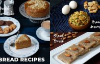 Bread Recipes – Bread Badam Cake – Bread Burfi – Bread Scramble